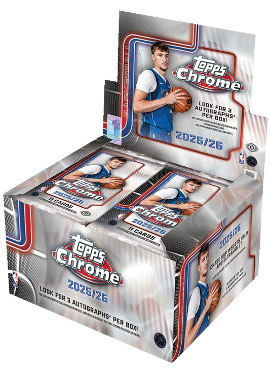 2025-26 Topps Chrome Basketball First Day Issue Hobby Jumbo 8 Box Case